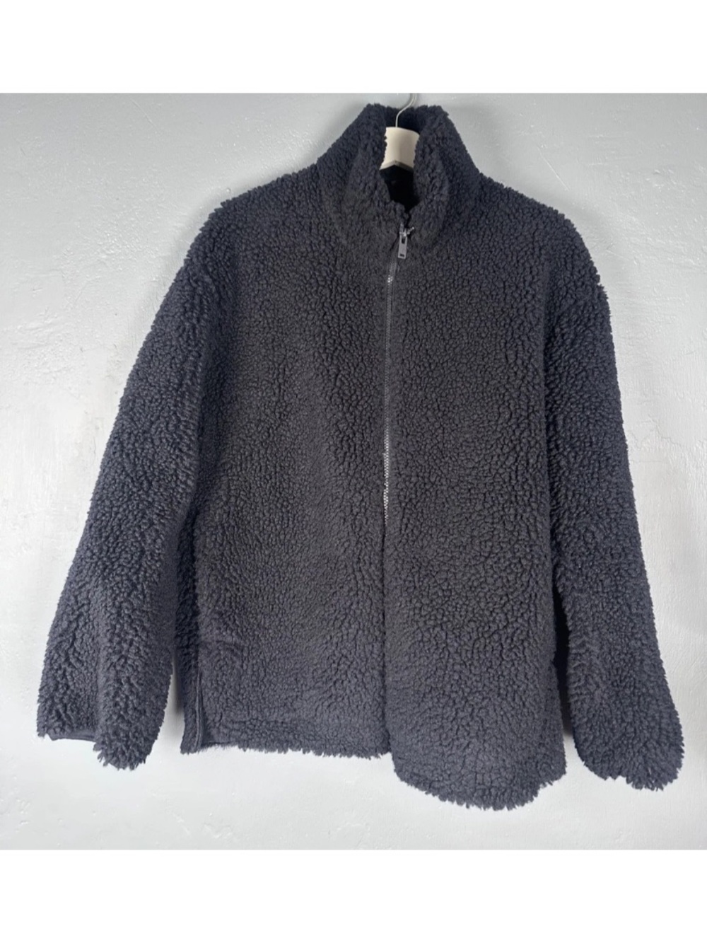 Uniqlo Women's Sz Large Navy Blue Full Zipper Fleece Jacket